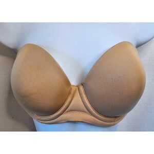 Wacoal Women's Red Carpet Strapless Underwire Bra Beige‎ 32DD NO STRAPS!